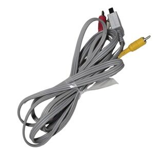 Nintendo OEM AV Composite Cable SNES N64 GameCube Gray RCA Audio Video Cord